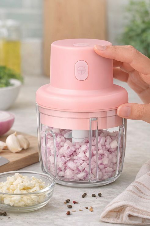 Compact Electric Food Chopper & Grinder